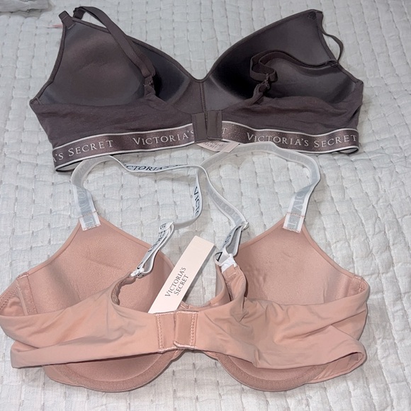 2 x NEW Victoria Secret 36B T-Shirt Lightly Lined Bras NWT Adjustable Straps - Picture 4 of 6